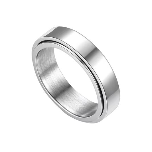 Bague anti-stress Homme  - Silver