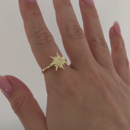 Bague anti-stress soleil